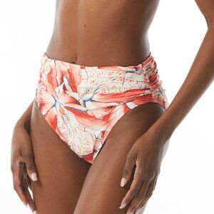 Carmen Marc Valvo  Shirred-Waist Bikini Bottom